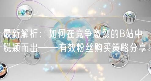 最新解析：如何在竞争激烈的B站中脱颖而出——有效粉丝购买策略分享！