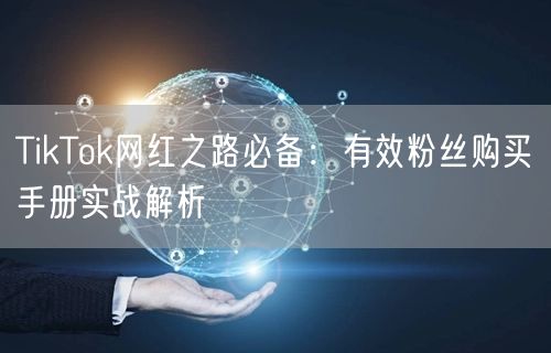 TikTok网红之路必备：有效粉丝购买手册实战解析