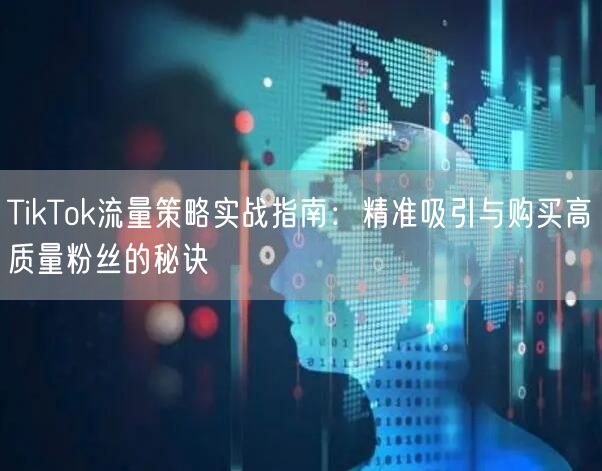 TikTok流量策略实战指南：精准吸引与购买高质量粉丝的秘诀