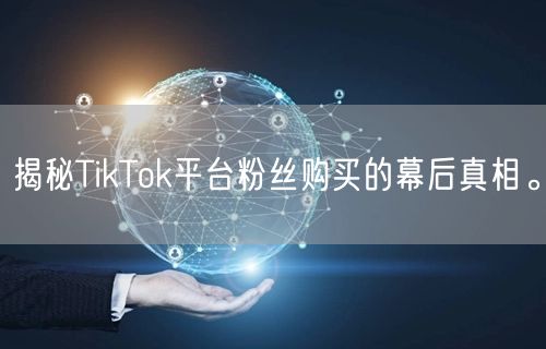 揭秘TikTok平台粉丝购买的幕后真相。