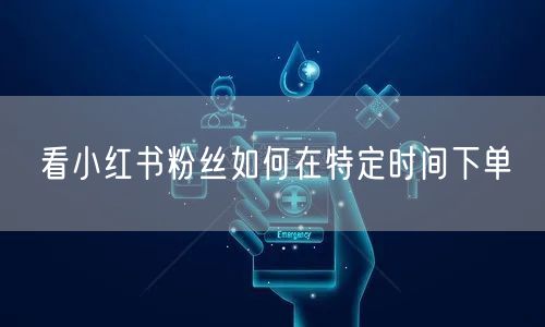 看小红书粉丝如何在特定时间下单