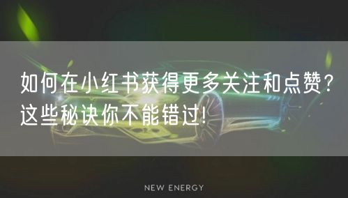 如何在小红书获得更多关注和点赞？这些秘诀你不能错过!