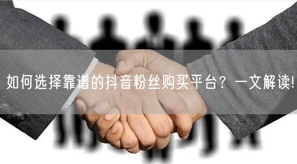 如何选择靠谱的抖音粉丝购买平台？一文解读!