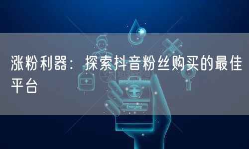 涨粉利器：探索抖音粉丝购买的最佳平台