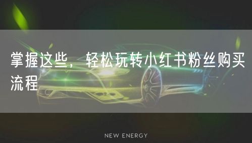 掌握这些，轻松玩转小红书粉丝购买流程