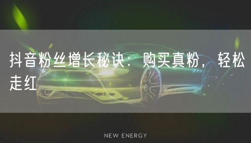 抖音粉丝增长秘诀：购买真粉，轻松走红