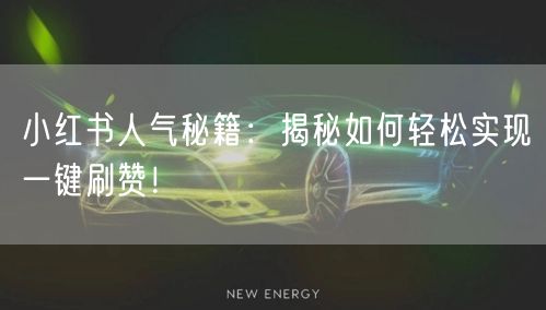 小红书人气秘籍：揭秘如何轻松实现一键刷赞！